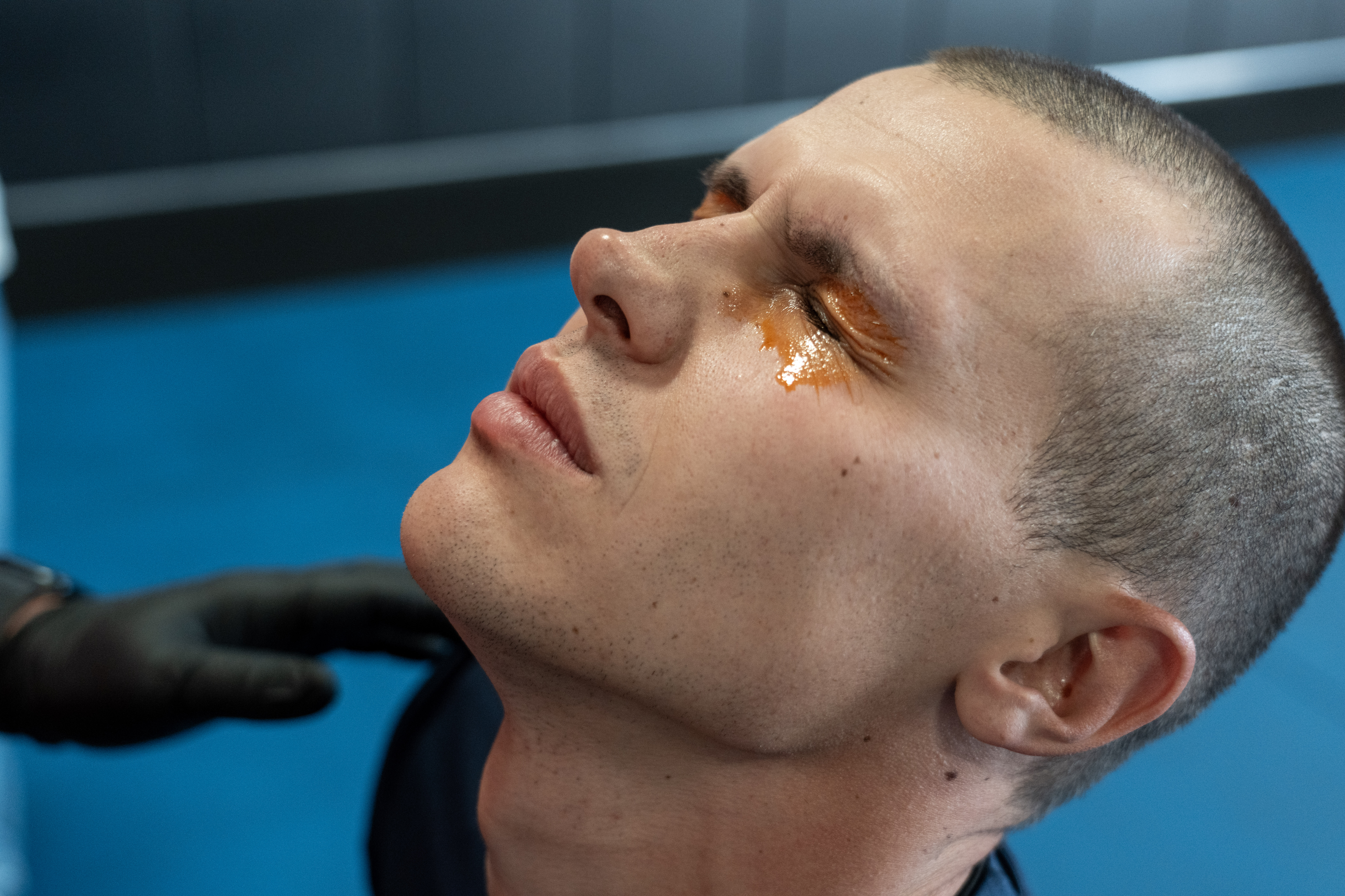 Academy Life: an officer is depicted experiencing oleoresin capsicum (OC) being applied to their face