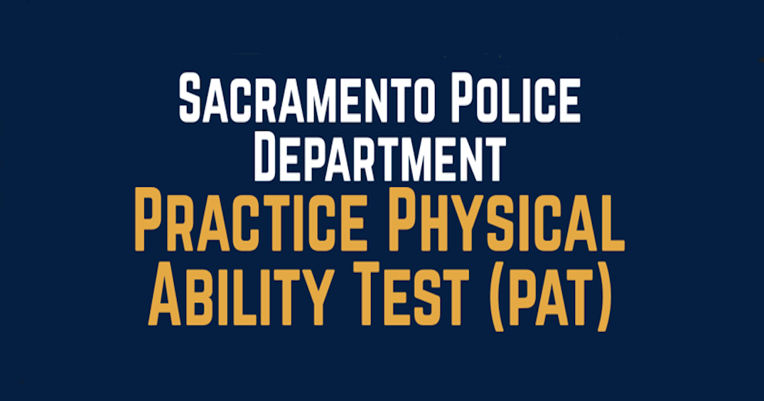 Banner for the Sacramento Police Department Practice Physical Ability Test